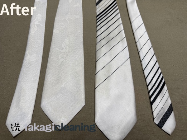 滋賀県高島市の高城クリーニング ネクタイのシミAfter